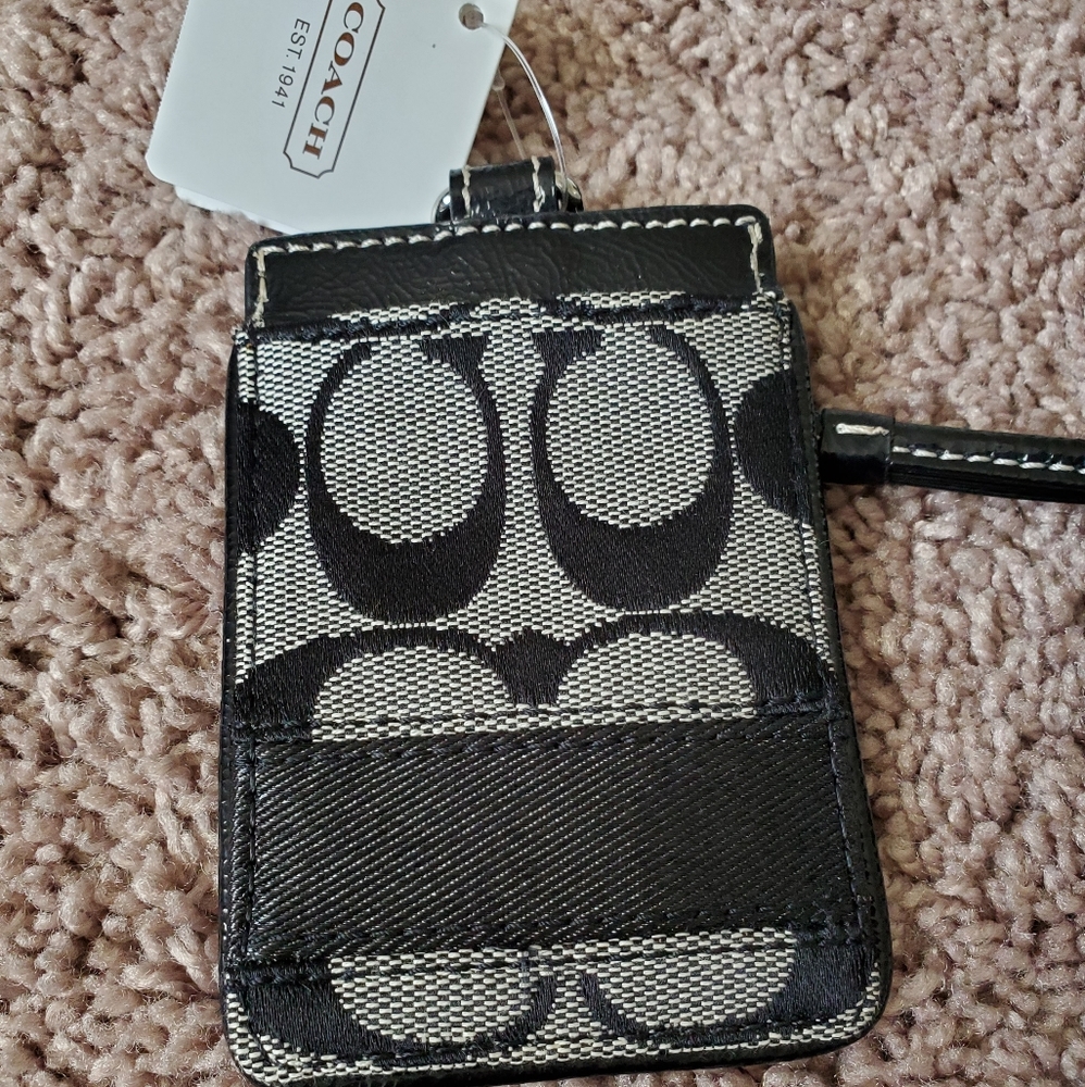 Coach Signature ID Lanyard